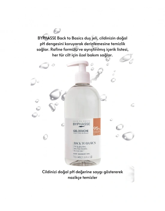 Byphasse Back To Basics Rafine Duş Jeli Tüm Cilt Tipleri 750 ML