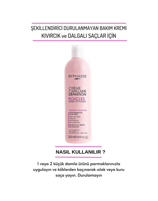 Byphasse Bukleli Saçlar İçin Şekillendirici Bakım Kremi 250 ML