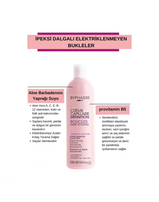 Byphasse Bukleli Saçlar İçin Şekillendirici Bakım Kremi 250 ML