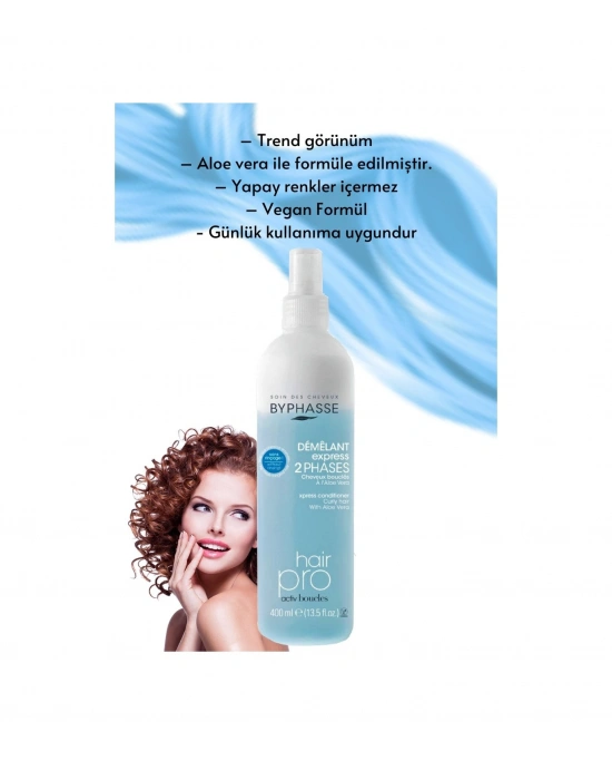 Byphasse Bukleli Saçlara Özel Çift Fazlı Vegan Sıvı Saç Kremi 400 ML