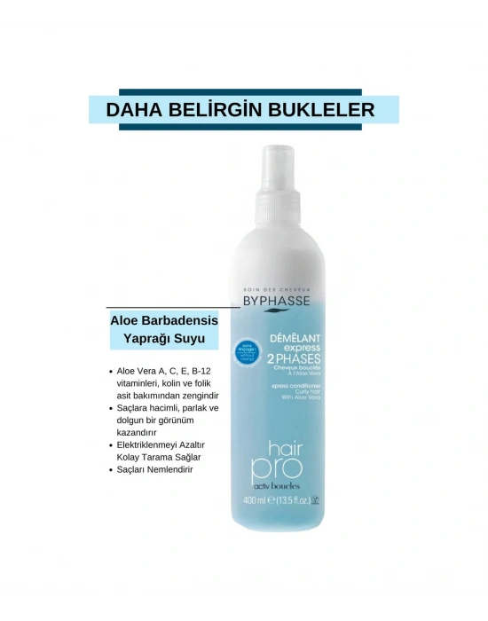 Byphasse Bukleli Saçlara Özel Çift Fazlı Vegan Sıvı Saç Kremi 400 ML