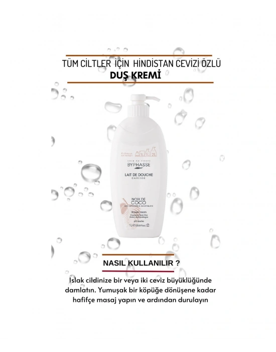 Byphasse Caresse Hindistan Cevizi Özlü Duş Kremi 1 L