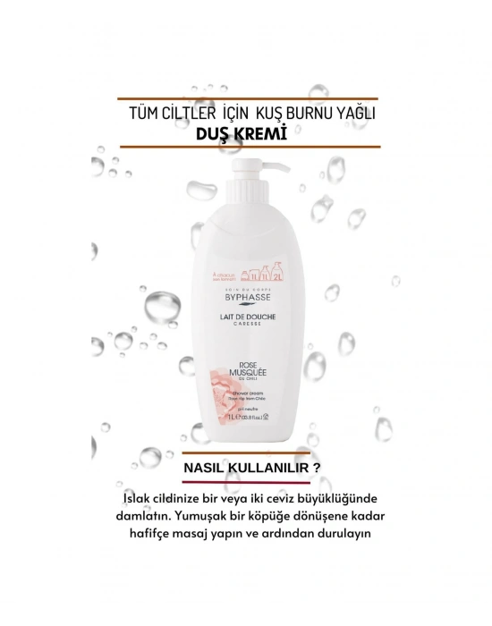 Byphasse Caresse Kuş Burnu Yağlı Duş Kremi 1 L