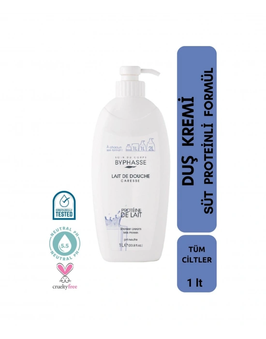Byphasse Caresse Süt Proteini Özlü Duş Kremi 1 L