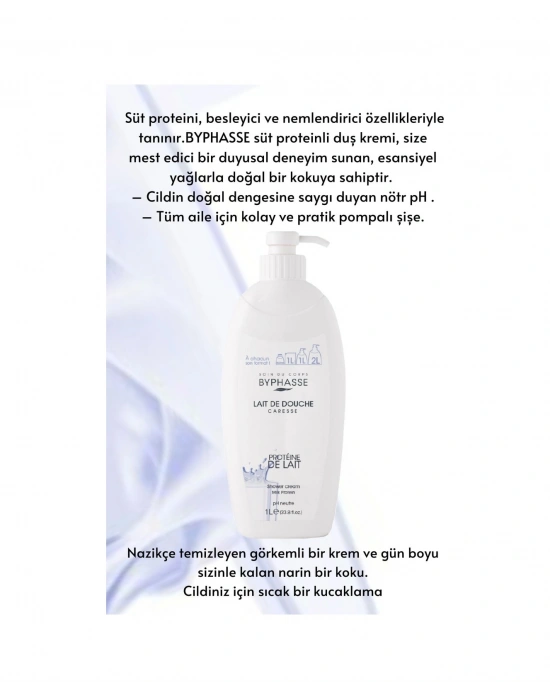 Byphasse Caresse Süt Proteini Özlü Duş Kremi 1 L