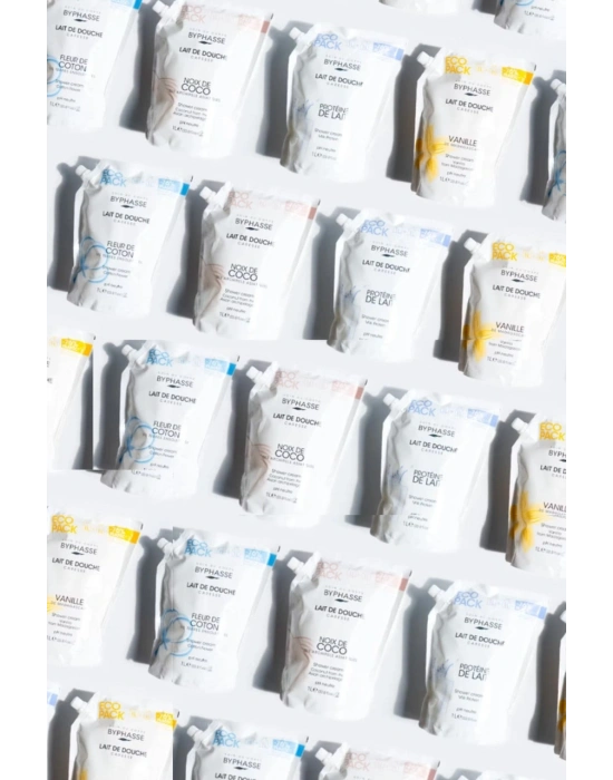 Byphasse Caresse Süt Proteinli Kremli Duş Jeli Ekonomik Yeniden Dolum Paketi 1 L