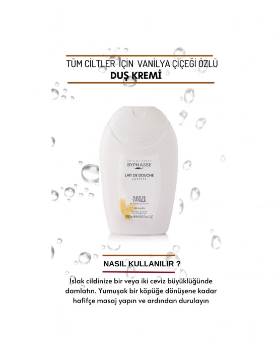 Byphasse Caresse Vanilya Çiçeği Özlü Duş Kremi 500 ML