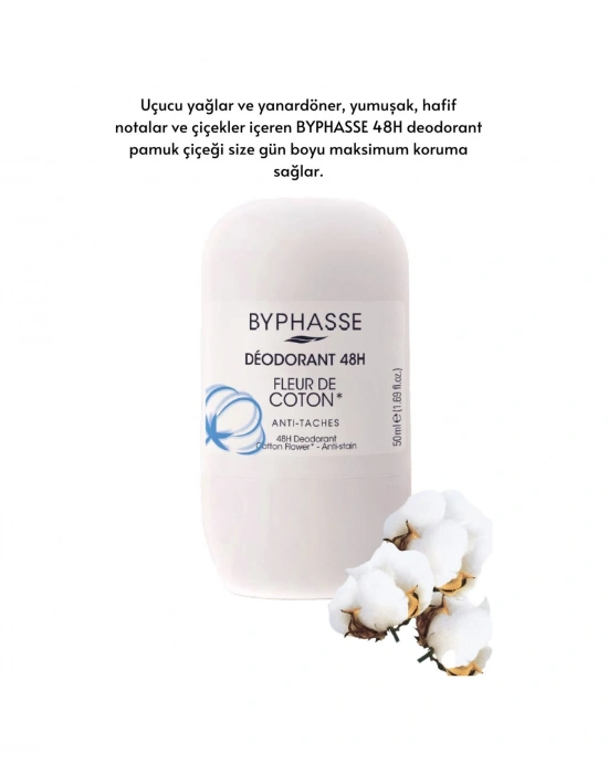 Byphasse Cotton Flower 48H Kadın Roll-On Deodorant 50 ML