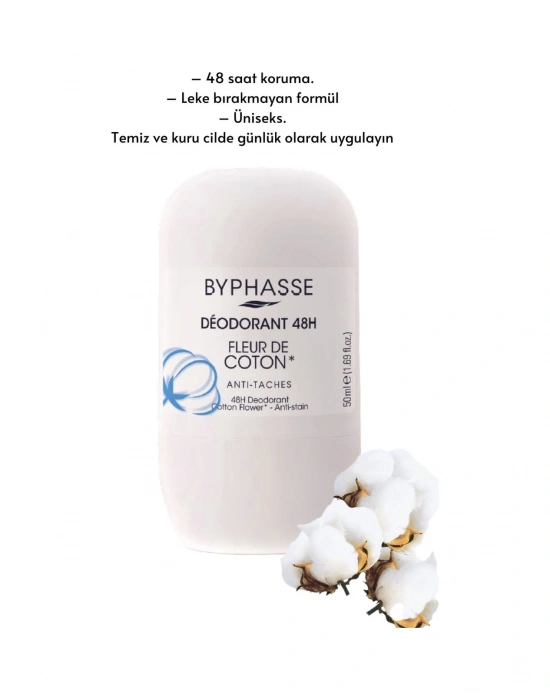 Byphasse Cotton Flower 48H Kadın Roll-On Deodorant 50 ML