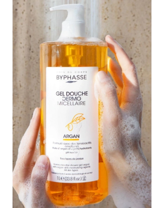 Byphasse Dermo Micellar Argan Oil Duş Jeli Tüm Ciltler İçin 1 L