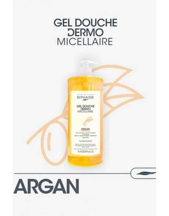 Byphasse Dermo Micellar Argan Oil Duş Jeli Tüm Ciltler İçin 1 L