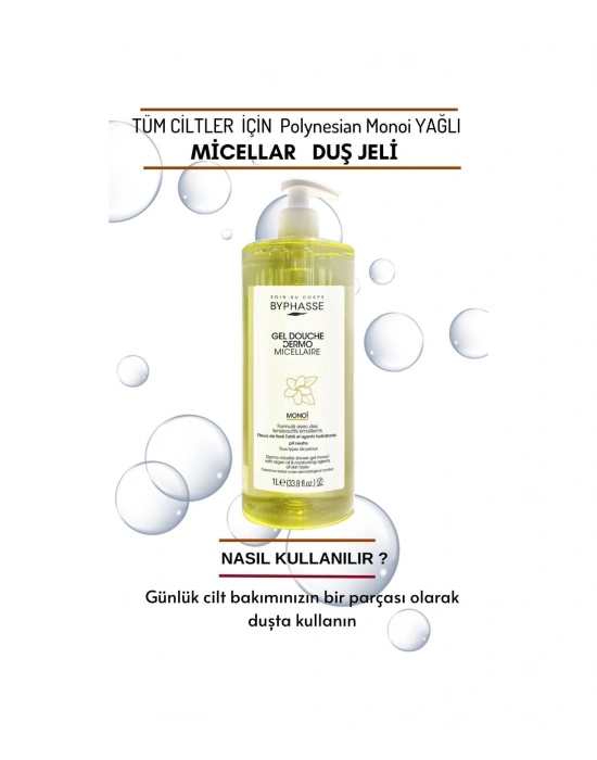 Byphasse Dermo Micellar Monoi Oil Duş Jeli Tüm Ciltler İçin 1 L