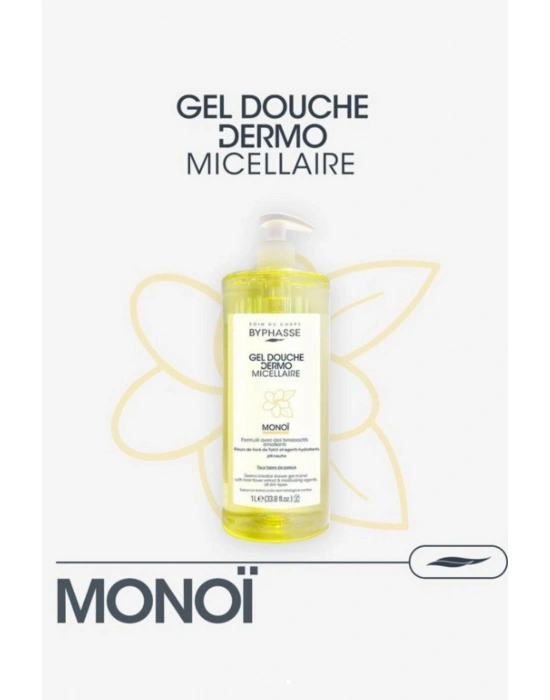 Byphasse Dermo Micellar Monoi Oil Duş Jeli Tüm Ciltler İçin 1 L