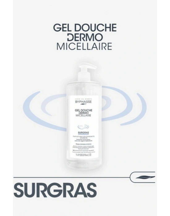 Byphasse Dermo Micellar Surgras Kuru Ve Normal Ciltler İçin Misel Duş Jeli 1 L