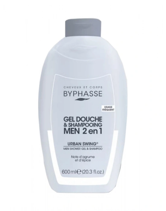 Byphasse Erkekler İçin 2 İn 1 Duş Jeli & Şampuan Urban Swing For Men 600 ML