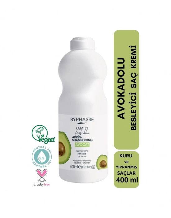 Byphasse Family Fresh Avokado Özlü Besleyici Saç Kremi 400 ML