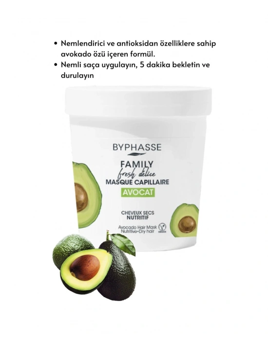 Byphasse Family Fresh Avokadolu Besleyici Saç Maskesi 250 ML