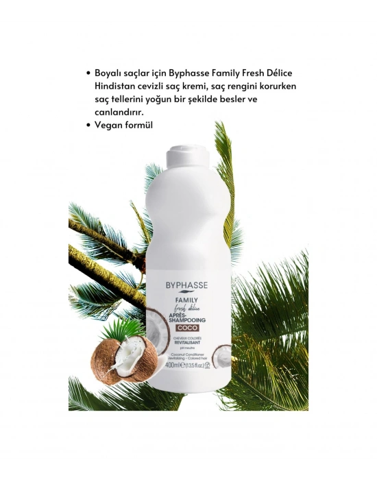 Byphasse Family Fresh Hindistan Cevizli Canlandırıcı Saç Kremi 400 ML