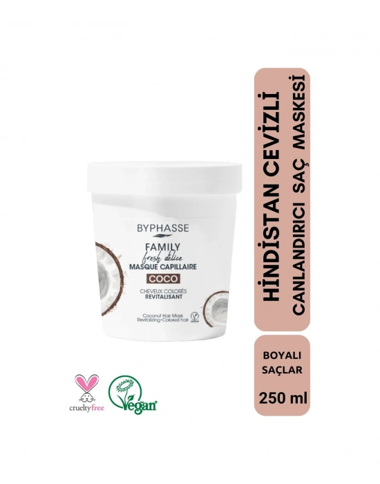 Byphasse Family Fresh Hindistan Cevizli Canlandırıcı Saç Maskesi 250 ML