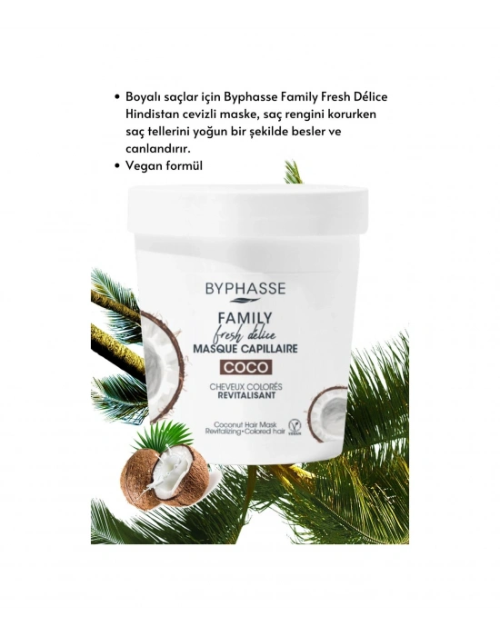 Byphasse Family Fresh Hindistan Cevizli Canlandırıcı Saç Maskesi 250 ML