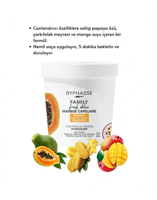 Byphasse Family Fresh Meyveli Nemlendirici Saç Maskesi 250 ML