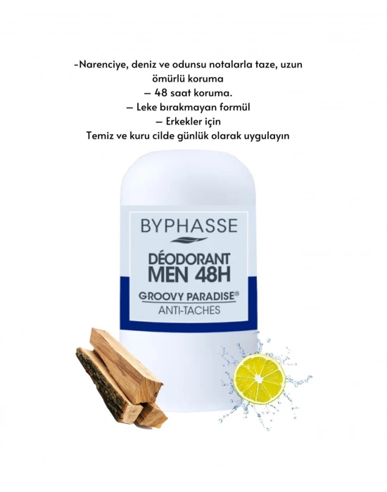 Byphasse Groovy Paradise 48H Erkek Roll-On Deodorant 50 ML