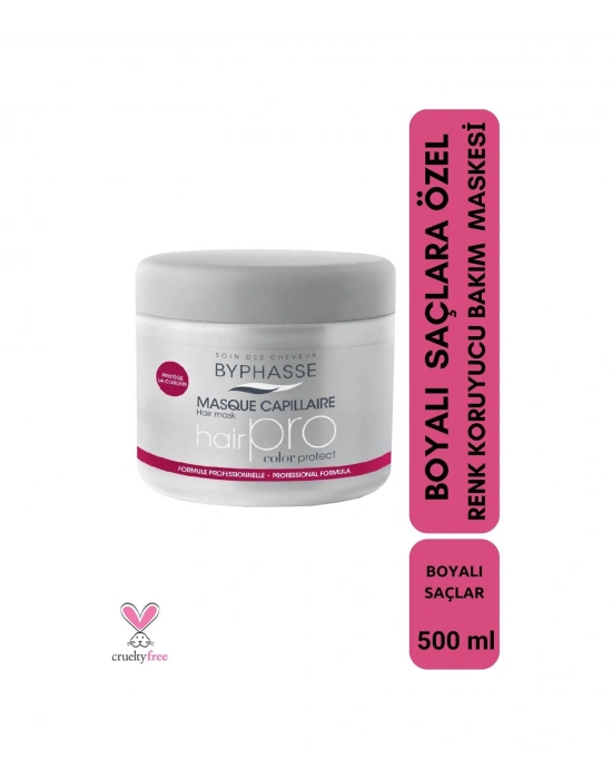 Byphasse Hair Pro Color Boyalı Saçlar İçin Renk Koruyucu Bakım Maskesi 500 ML