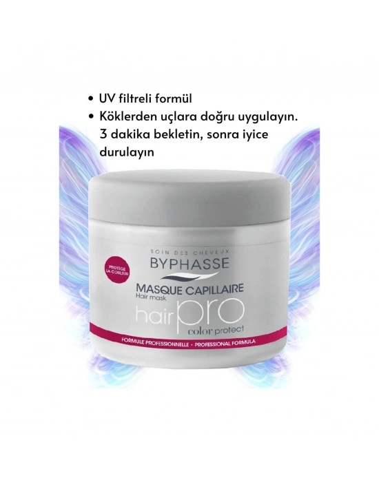 Byphasse Hair Pro Color Boyalı Saçlar İçin Renk Koruyucu Bakım Maskesi 500 ML