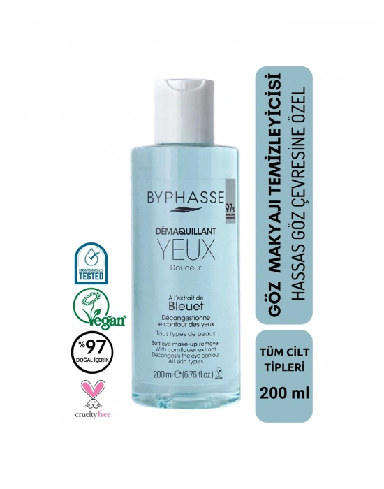 Byphasse Hassas Ciltler İçin Nazik Göz Makyaj Temizleyici 200 ML