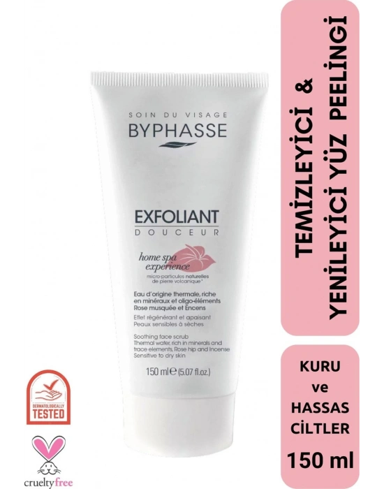 Byphasse Hassas ve Kuru Ciltler için Temizleyici ve Yenileyici Yüz Peeling 150 ML