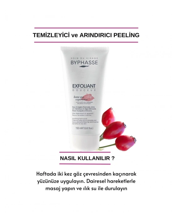 Byphasse Hassas ve Kuru Ciltler için Temizleyici ve Yenileyici Yüz Peeling 150 ML