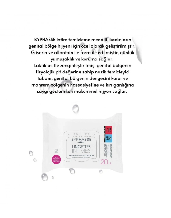 Byphasse İntim Ph Dengeli Genital Bölge Temizleme Mendili 20li