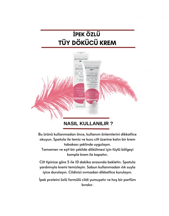 Byphasse İpek Proteini Özlü Tüy Dökücü Krem 125 ML