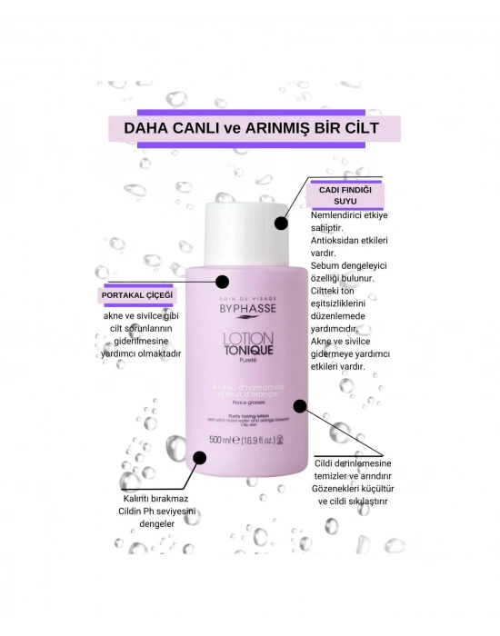 Byphasse Karma ve Yağlı Ciltler için Arındırıcı Tonik 500 ML