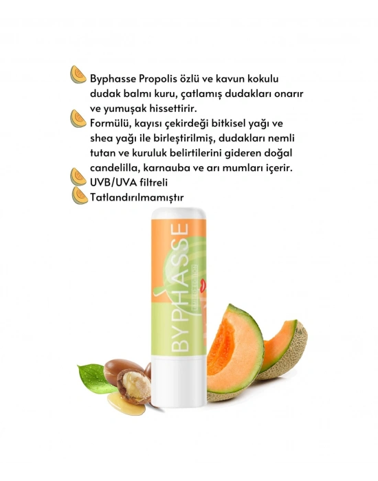 Byphasse Kavun Aromalı Nemlendirici Dudak Bakım Kremi 4.8 G