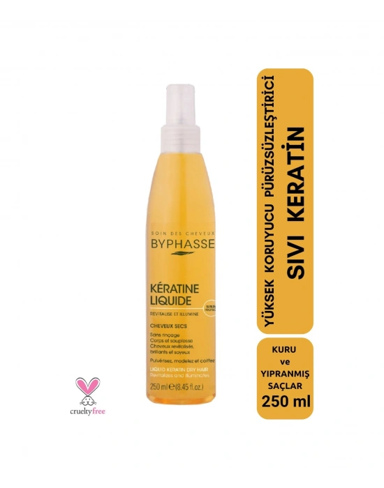 Byphasse Kuru Saçlara Özel Keratin İçerikli Yüksek Koruyucu ve Pürüzsüzleştirici Saç Kremi 250 ML