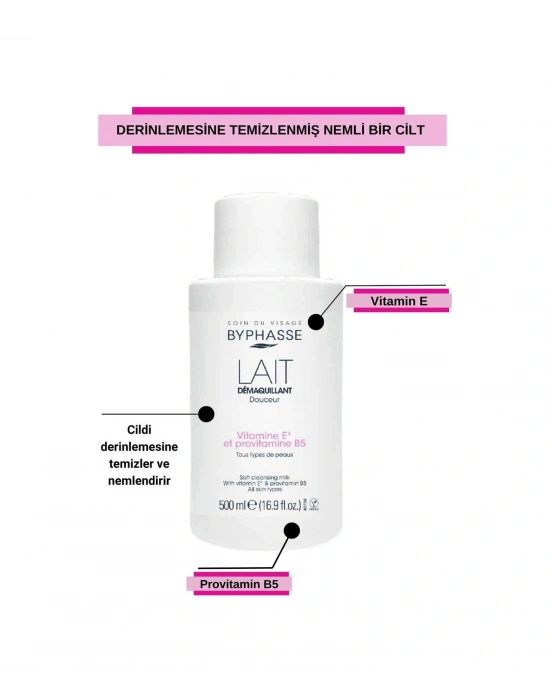 Byphasse Makyaj Temizleme Sütü Tüm Cilt Tipleri 500 ML
