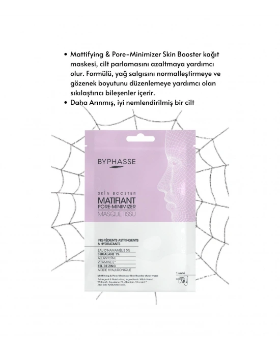 Byphasse Matlaştırıcı Ve Gözenek Sıkılaştırıcı Skin Booster Kağıt Yüz Maskesi