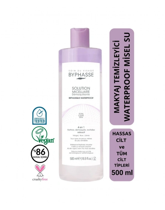 Byphasse Micellar Çift Fazlı Yüz Ve Makyaj Temizleyici Tüm Ciltler 500 ML