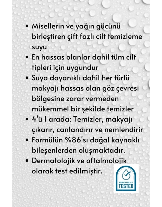 Byphasse Micellar Çift Fazlı Yüz Ve Makyaj Temizleyici Tüm Ciltler 500 ML