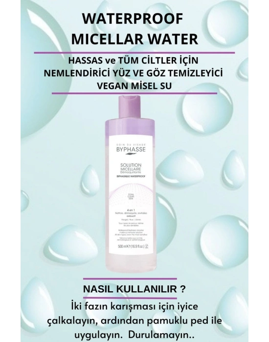 Byphasse Micellar Çift Fazlı Yüz Ve Makyaj Temizleyici Tüm Ciltler 500 ML