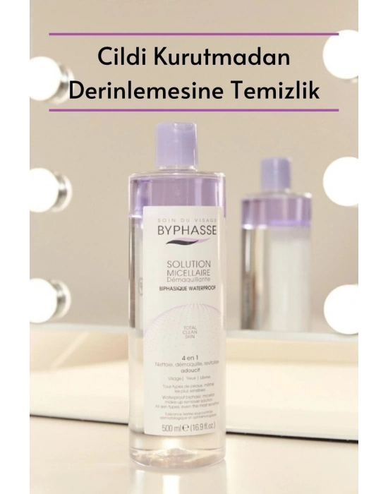Byphasse Micellar Çift Fazlı Yüz Ve Makyaj Temizleyici Tüm Ciltler 500 ML