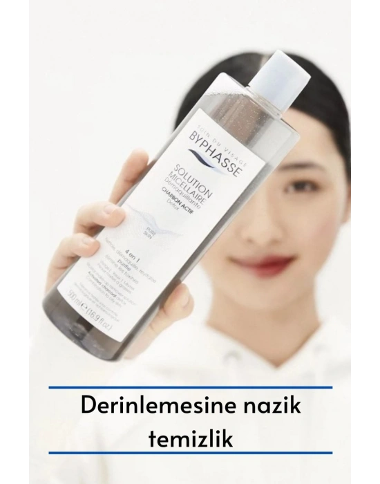 Byphasse Micellar Yüz Ve Makyaj Temizleyici Aktif Kömür Misel Su 500 ML
