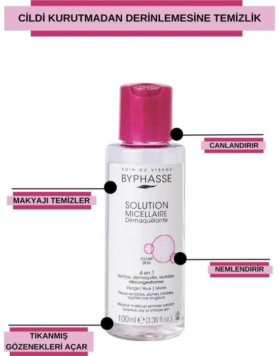 Byphasse Micellar Yüz Ve Makyaj Temizleyici Misel Su 100 ML