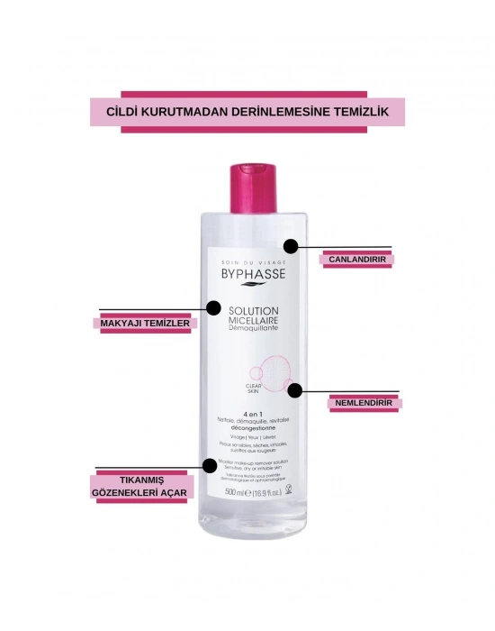 Byphasse Micellar Yüz Ve Makyaj Temizleyici Misel Su + 35 Adet Pamuk 500 ML