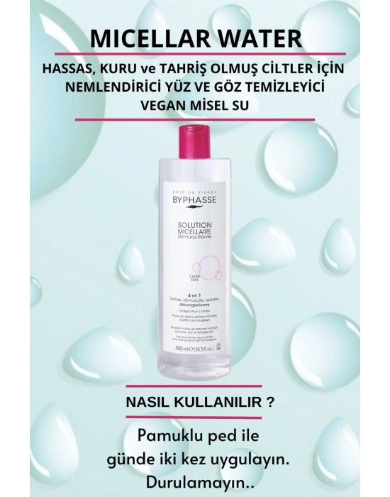 Byphasse Micellar Yüz Ve Makyaj Temizleyici Misel Su 500 ML