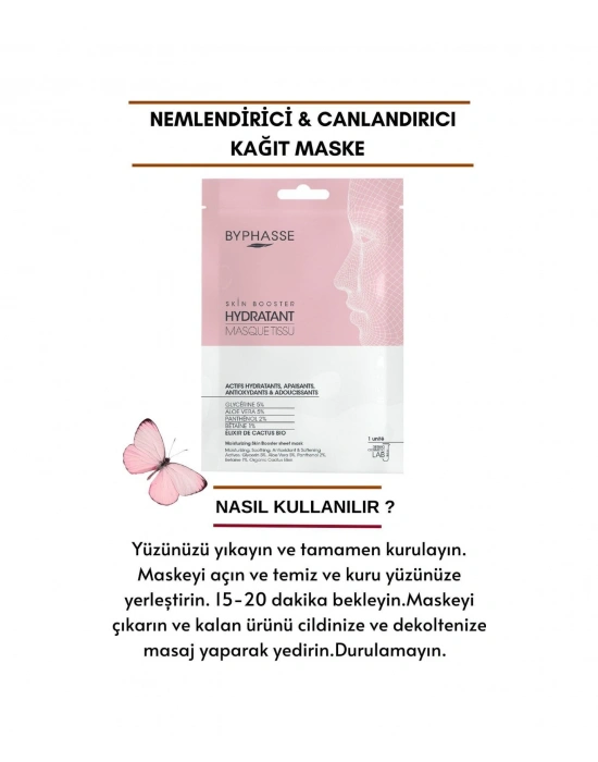 Byphasse Nemlendirici Ve Canlandırıcı Skin Booster Kağıt Yüz Maskesi
