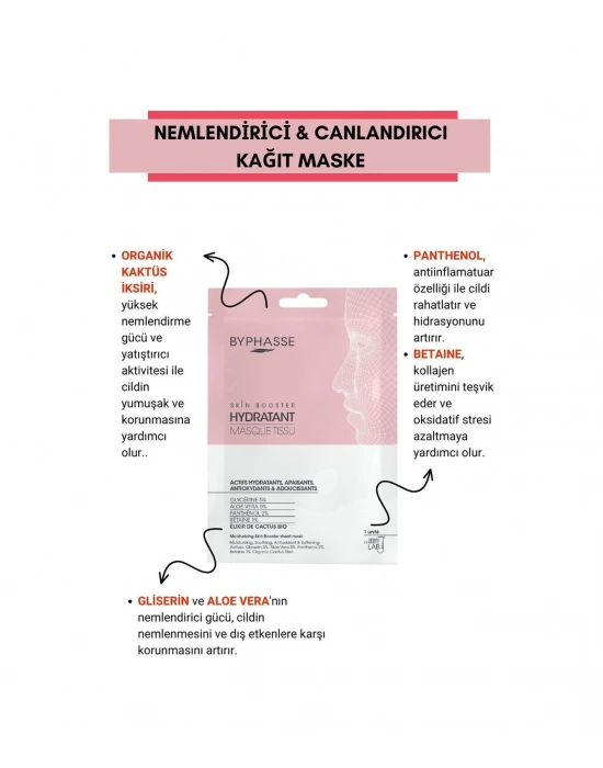 Byphasse Nemlendirici Ve Canlandırıcı Skin Booster Kağıt Yüz Maskesi