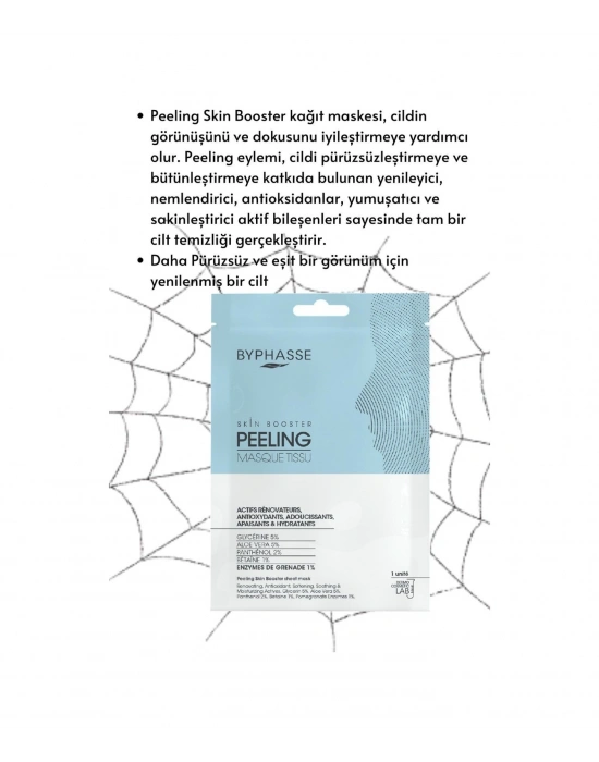 Byphasse Peeling Etkili Ve Pürüzsüzleştirici Skin Booster Kağıt Yüz Maskesi