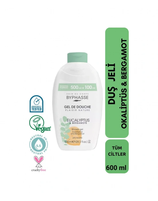 Byphasse Plaisir Natura Okaliptus & Bergamot Duş Jeli 600 ML